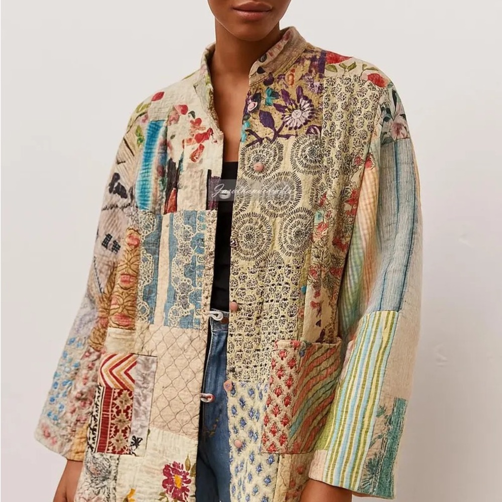 Multicolor Patchwork Women's Jacket - image 1